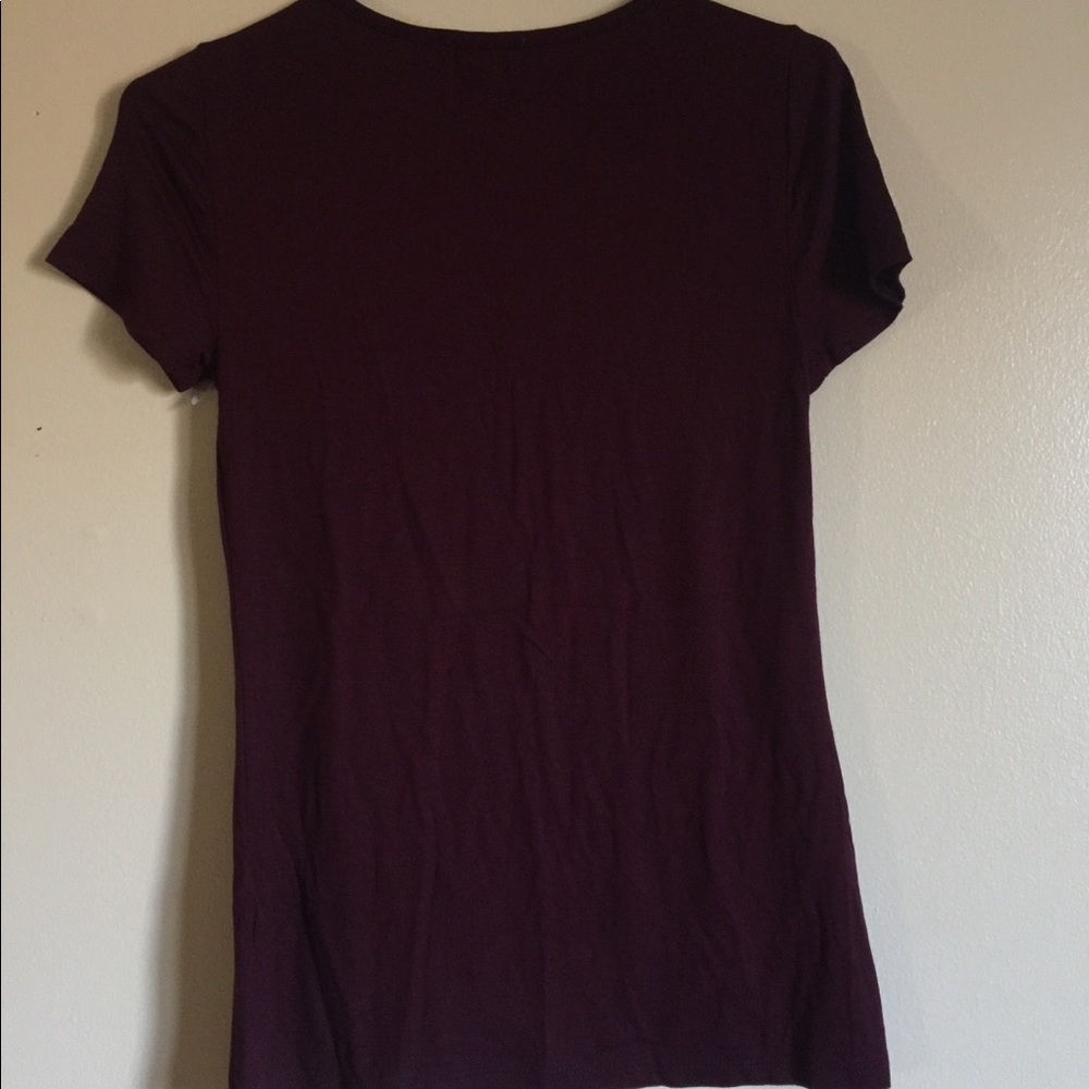 Jennifer Lopez Cutout Top Plum NWOT - Picture 6 of 7